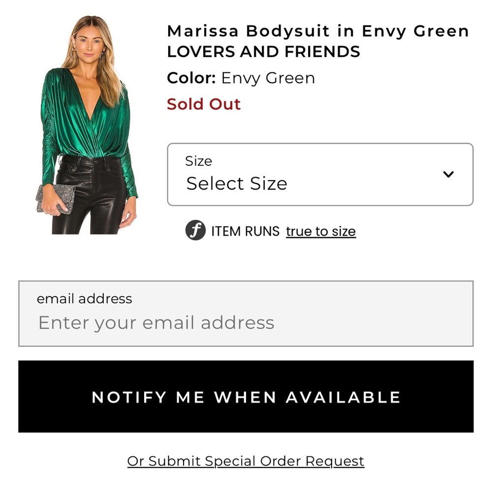 Lovers + Friends Envy Green Marissa Bodysuit - Picture 3 of 4